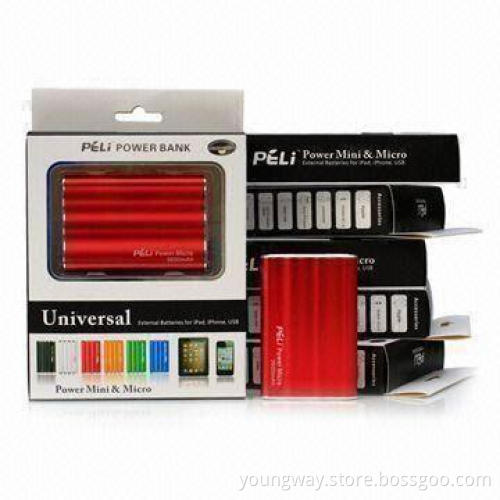 3,600mAh power bank for iPhone, iPad, iPod and other equipment, 6-color available